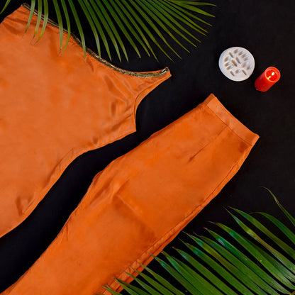 SAFFRON CHARM ASYMMETRIC CO-ORD SET