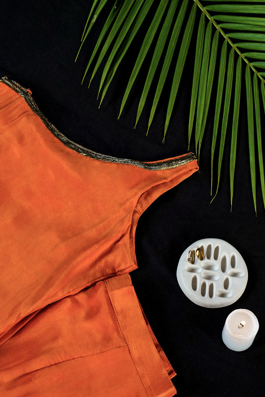 SAFFRON CHARM ASYMMETRIC CO-ORD SET