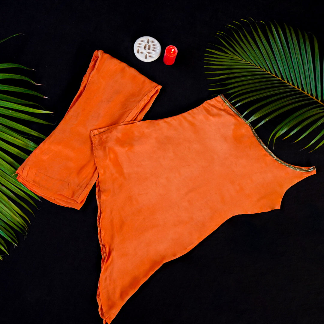 SAFFRON CHARM ASYMMETRIC CO-ORD SET