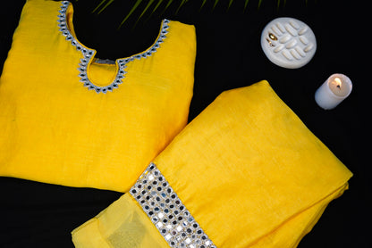 YELLOW GRACE EMBELLISHED KURTA SET