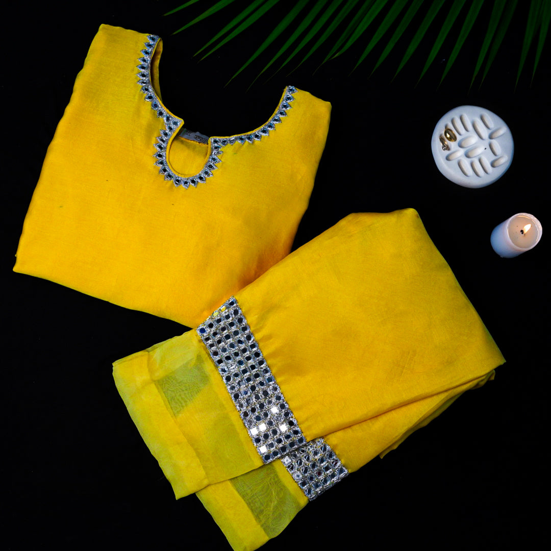 YELLOW GRACE EMBELLISHED KURTA SET