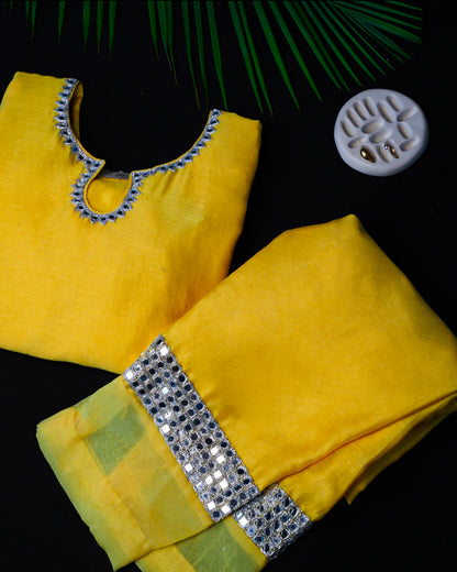 YELLOW GRACE EMBELLISHED KURTA SET