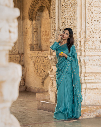 EMERALD GRACE ORGANZA SAREE