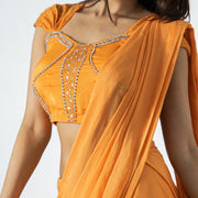 ROYAL SAFFRON EMBELLISHED SAREE
